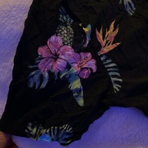 Hurley Black Floral Women's Shorts